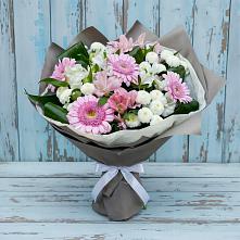 Букет цветов из:  Герберы, Альстромерии и Хризантемы #REPLACE_PRED# Бурлацком
