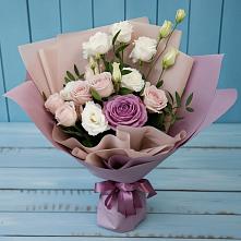 Букет цветов из:  Розы и Лизиантусы #REPLACE_PRED# Бурлацком