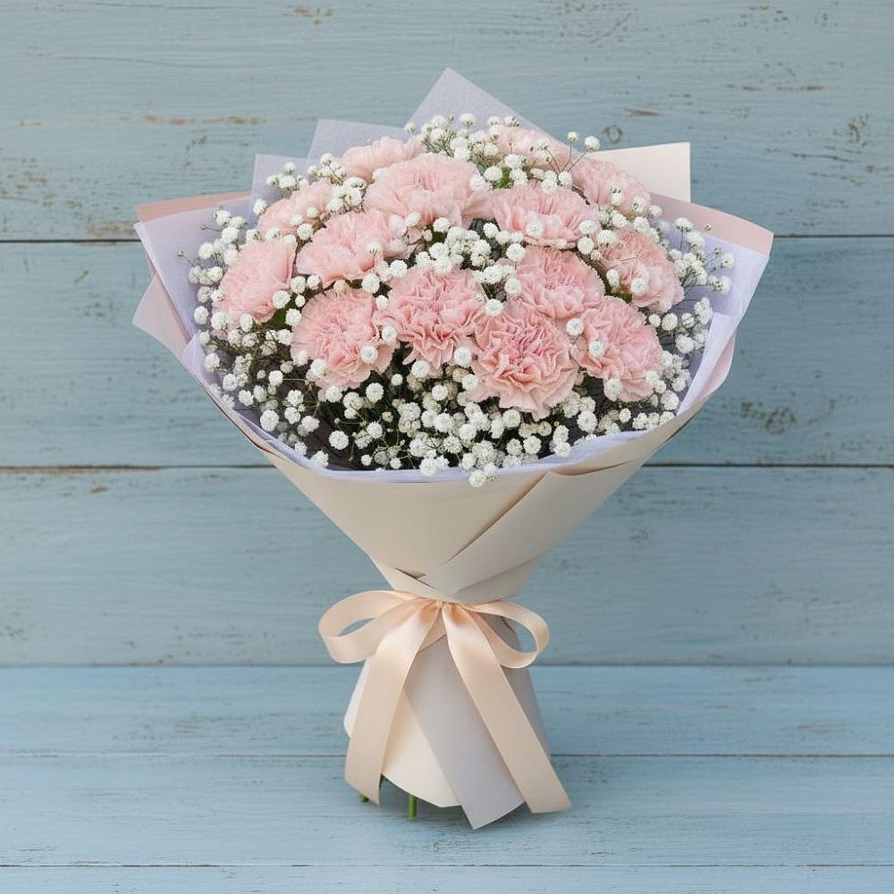 Букет цветов из: Гвоздики в Бурлацком