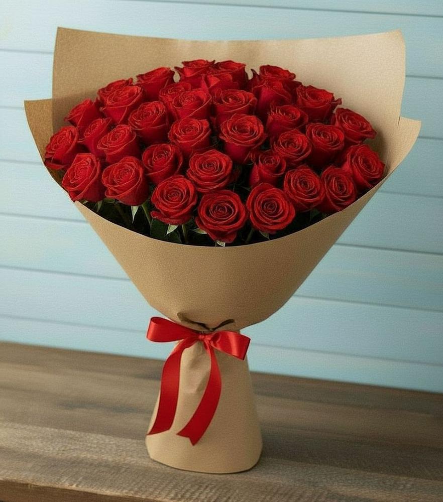 Букет Красные розы Милано в Бурлацком