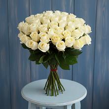 Букет 51 Белая роза Эдлесс Лав в Бурлацком