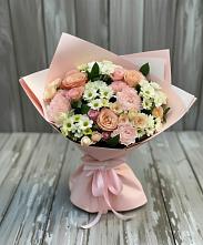 Букет цветов из:  Гвоздики, Розы и Хризантемы в Бурлацком