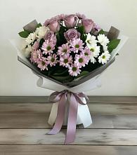 Букет цветов из:  Хризантемы и Розы #REPLACE_PRED# Бурлацком