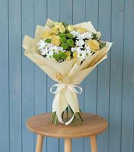 Букет цветов из:  Хризантемы и Розы в Бурлацком