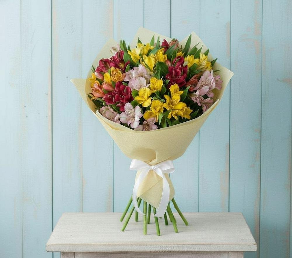 Букет цветов из: Альстромерии в Бурлацком