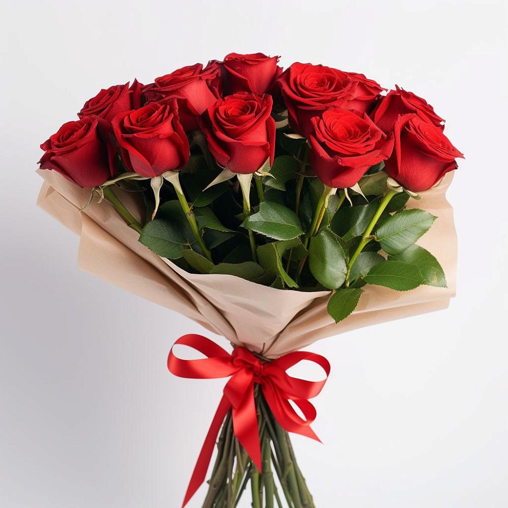 Букет 11 Красных роз Эдлесс Лав в Бурлацком