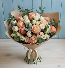 Букет цветов из:  Альстромерии и Розы в Бурлацком